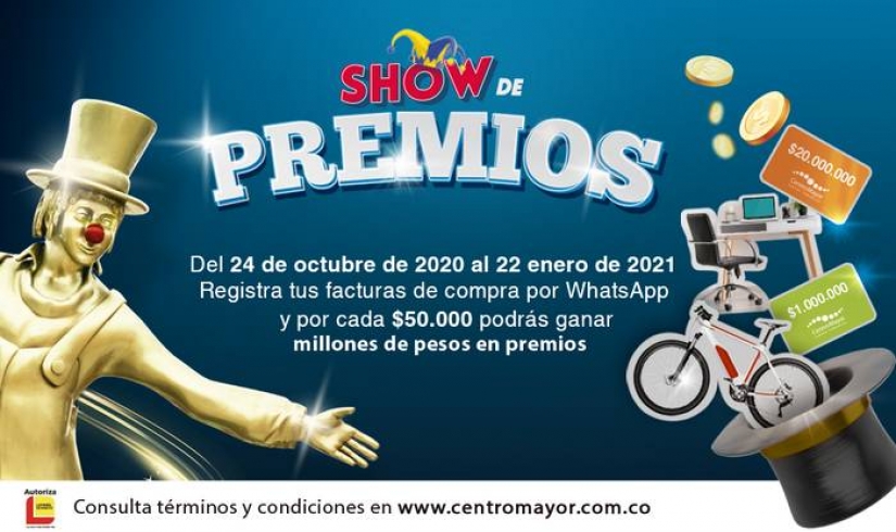 Registra tus facturas en el Show de Premios